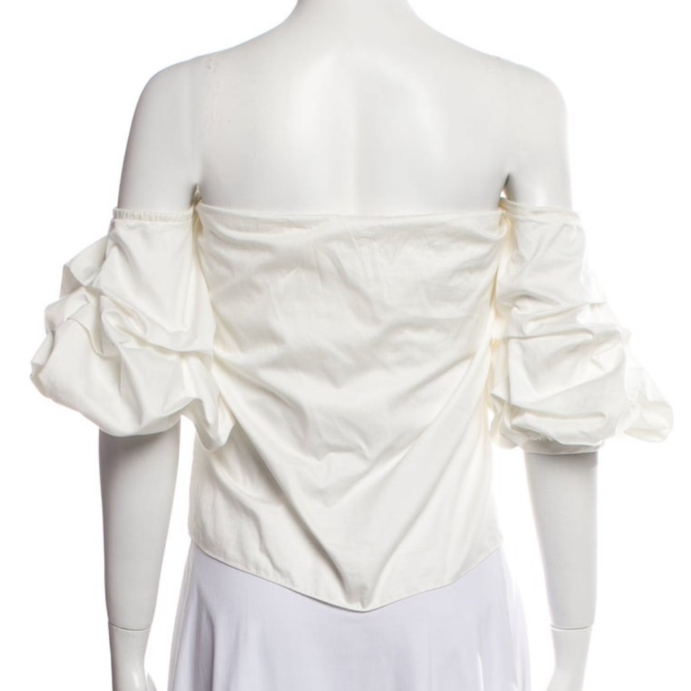 Johanna Ortiz Tulum Off Shoulder Blouse Top White XS - Picture 3 of 11